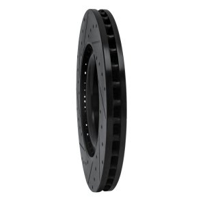 Mercedes-Benz GLS350 Brake Rotor (1) - Front Right - R1 Concepts - Drilled & Slotted - Black - `13-`19